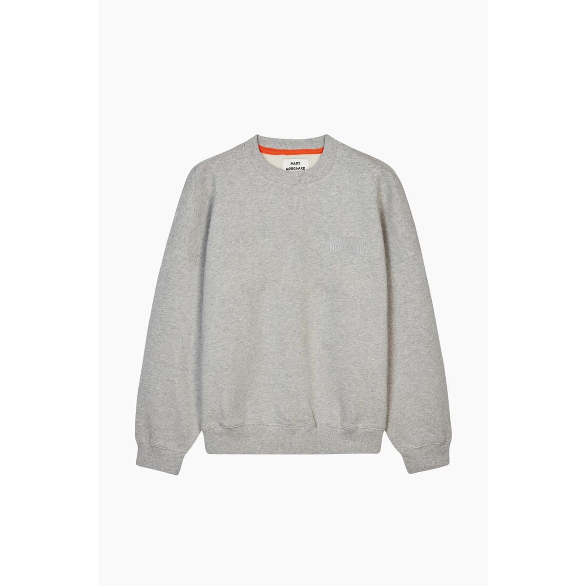 Organic Sweat Atli Sweatshirt - Light Grey Melange - Mads Nørgaard - Grå M