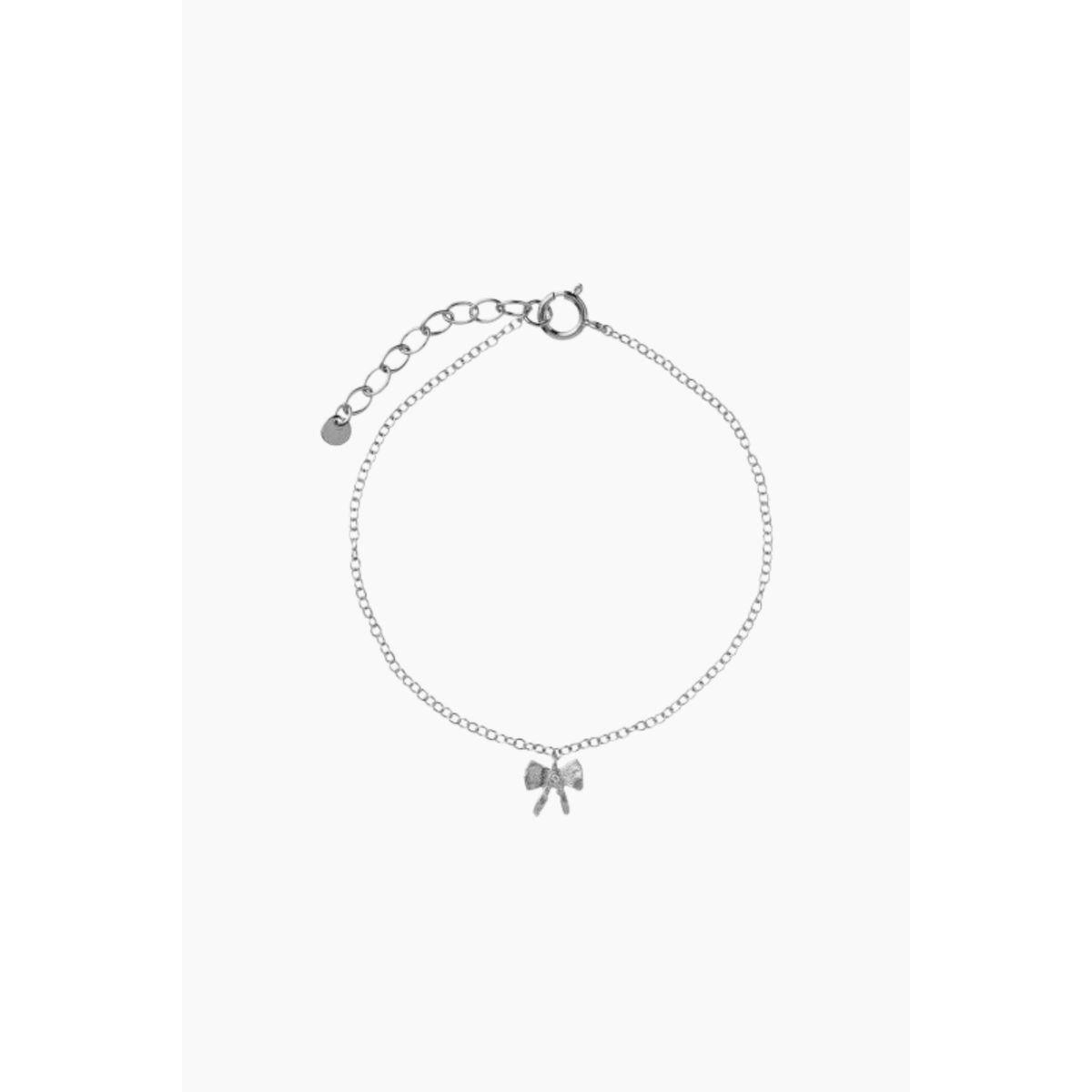 Petit Bow with Stone Bracelet - Silver - Stine A - Sølv One Size