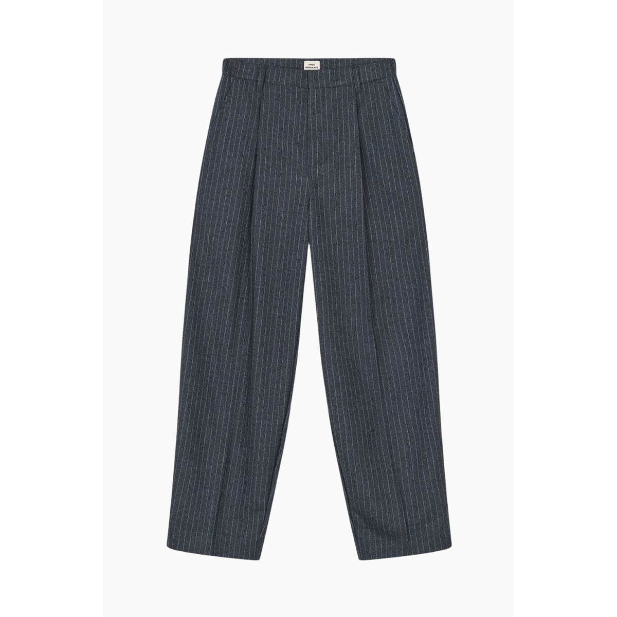 Pinstripe Melange Maria Pants - Parisian Night Melange - Mads Nørgaard - Navy XS