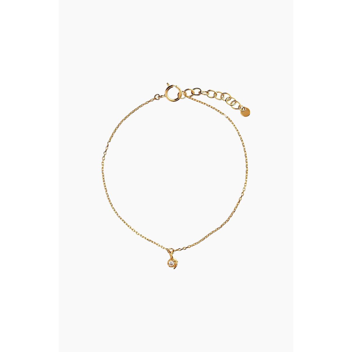 Planbørnefonden Petit Flow Bracelet With Chain And Stone - Gold - Stine A - Guld One Size