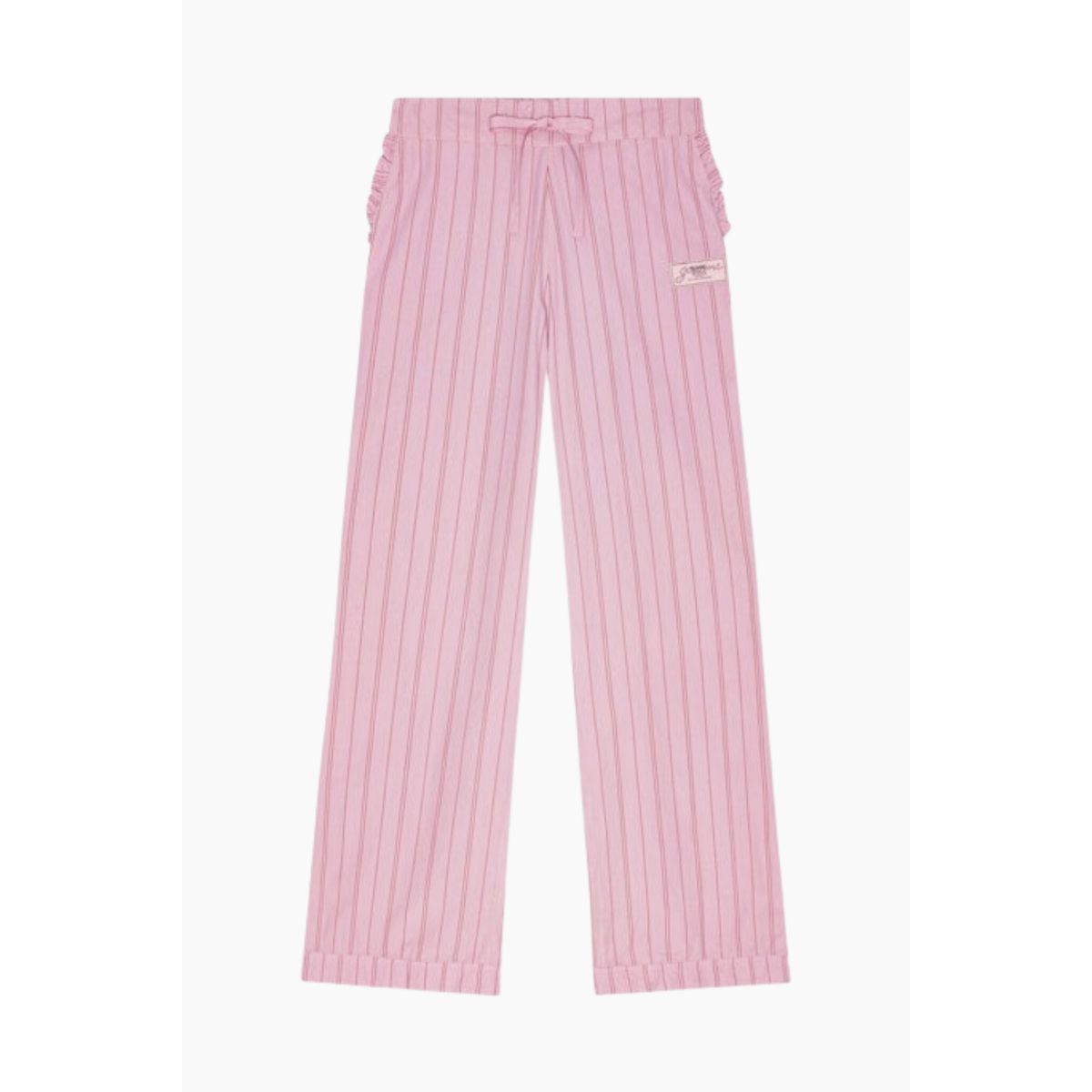 Stripe Cotton Pyjamas Pants W0327 - Lilac Sachet - GANNI - Lyserød XS