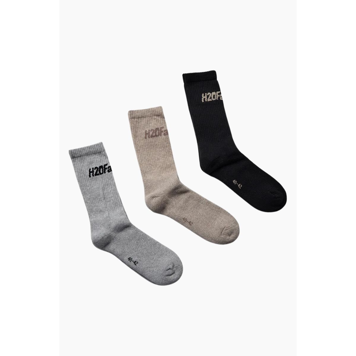 Suck Socks 3 Pack - Black/Beige/Grey - H2O Fagerholt - Mønstret 36-39