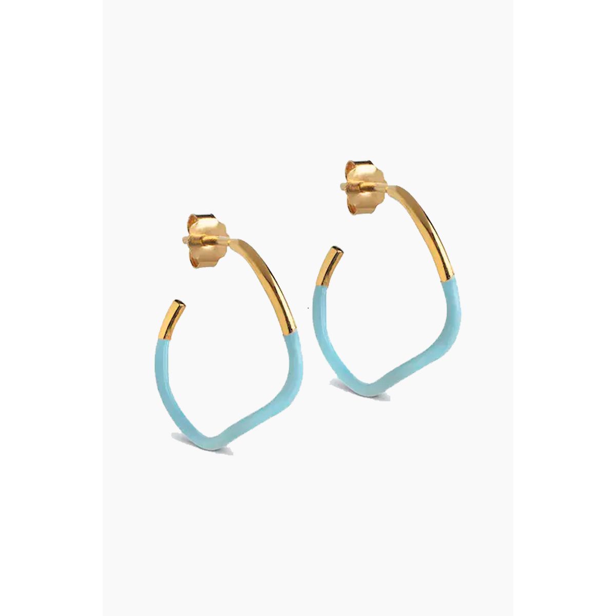 Sway Hoops - Icy Blue - ENAMEL - Blå One Size