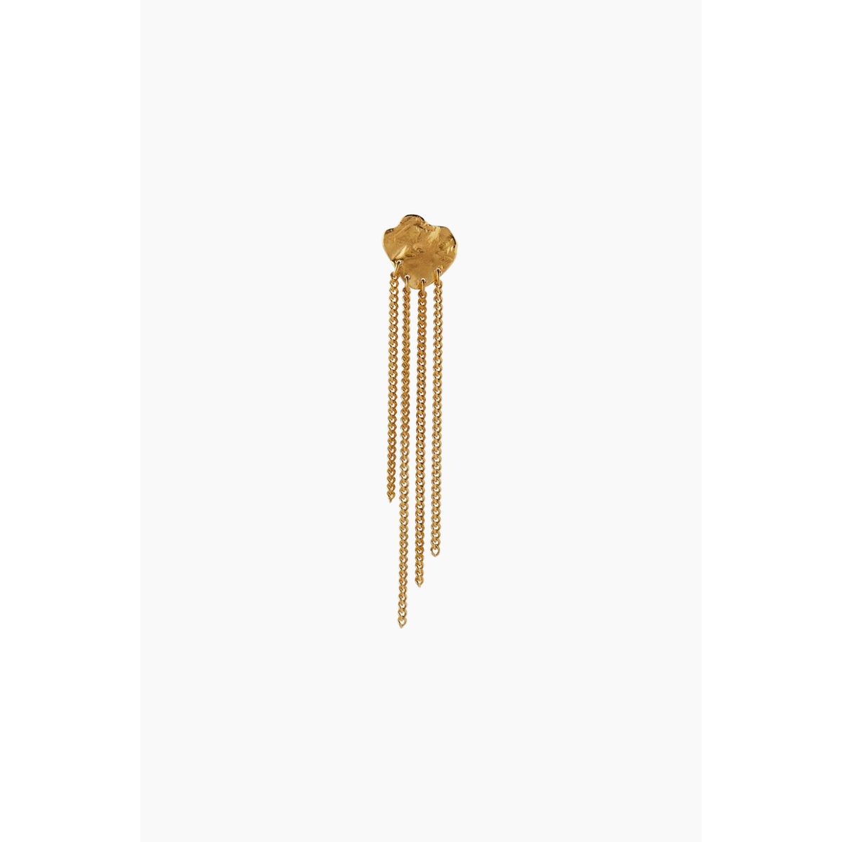 Shell Reflections Earring With Chains - Gold - Stine A - Guld One Size