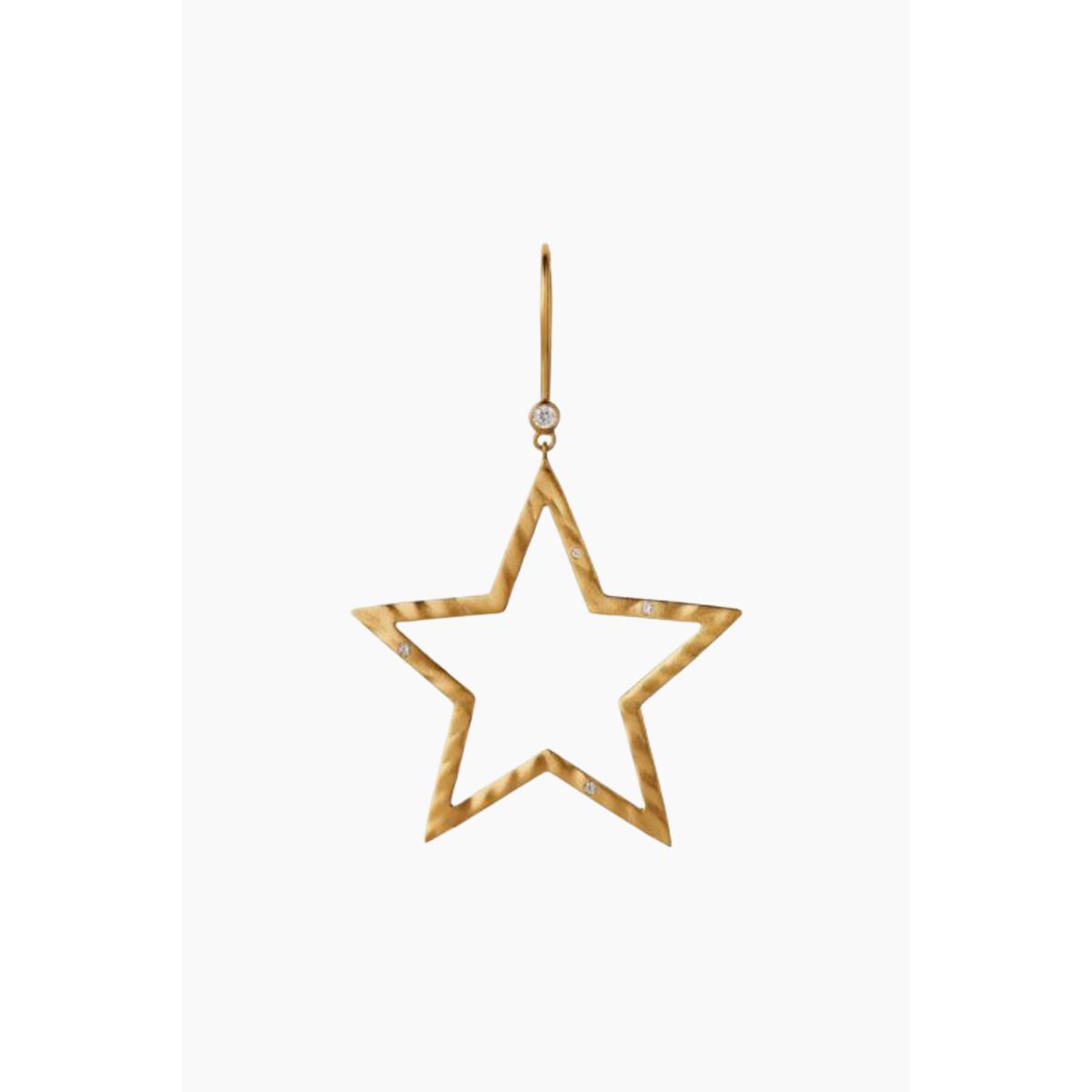 Shining Star Earring - Gold - Stine A - Guld One Size