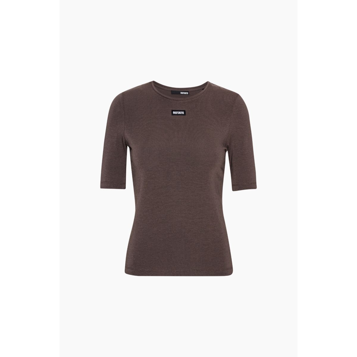 Short Sleeve T-Shirt - Chocolate Brown - ROTATE - Brun L