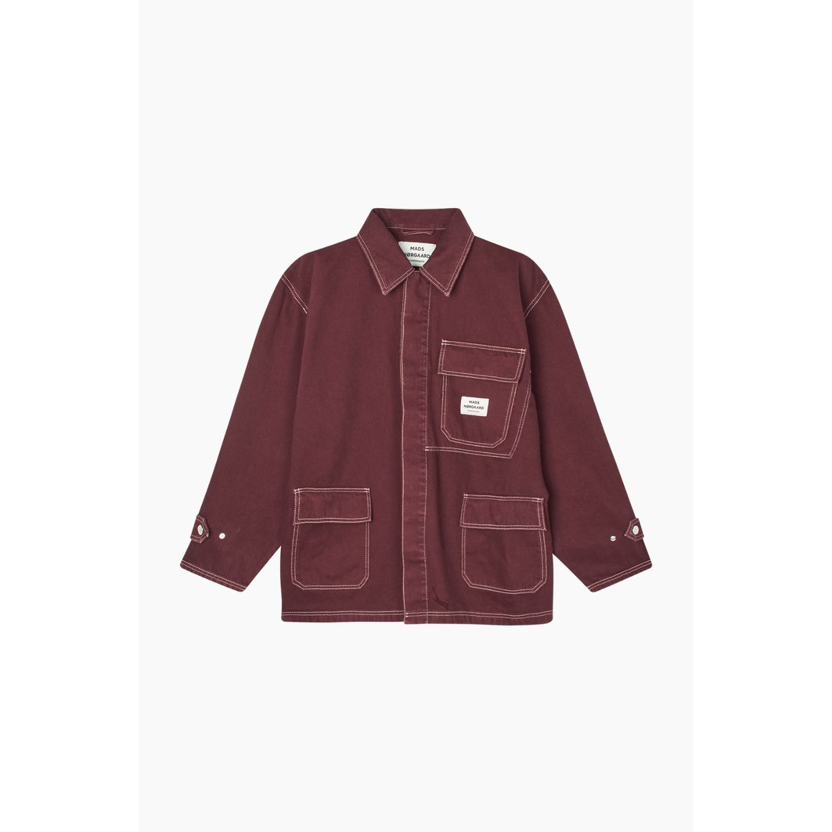 Soil Denim Johnny Jacket - Sassafras - Mads Nørgaard - Bordeaux S/M