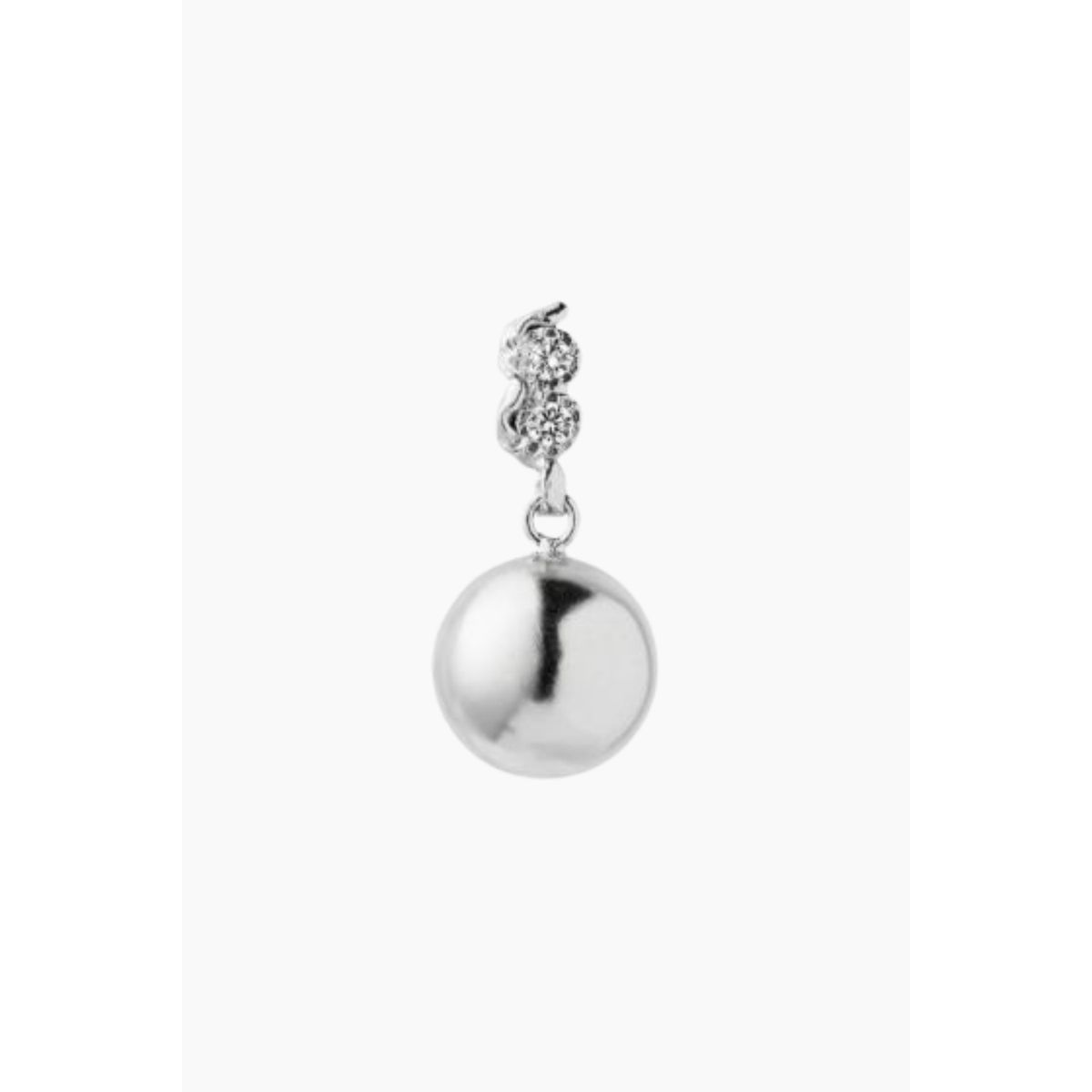 Twin Flow & Disco Ball Earring - Silver - Stine A - Sølv One Size