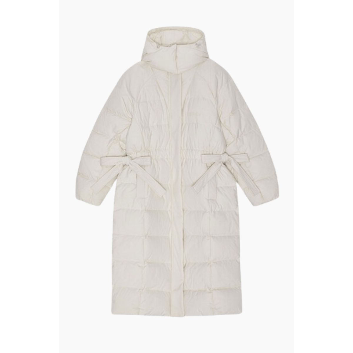 Tech Seersucker Puffer Coat F9689 - Tofu - GANNI - Creme XXS/XS