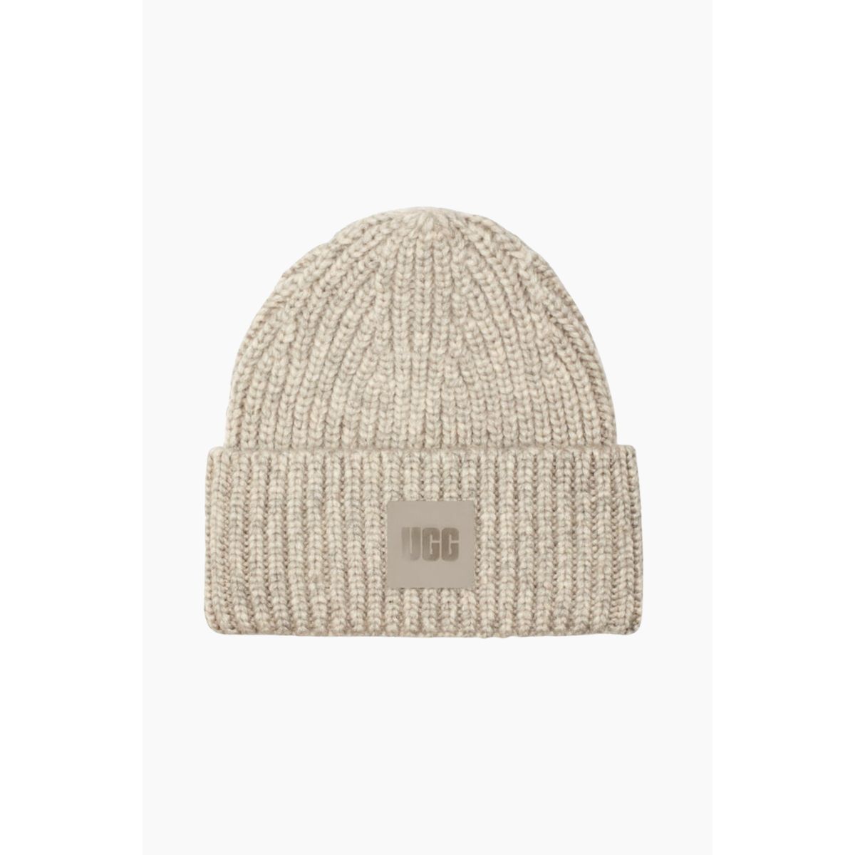 W Chunky Rib Beanie - Light Grey - UGG - Grå One Size