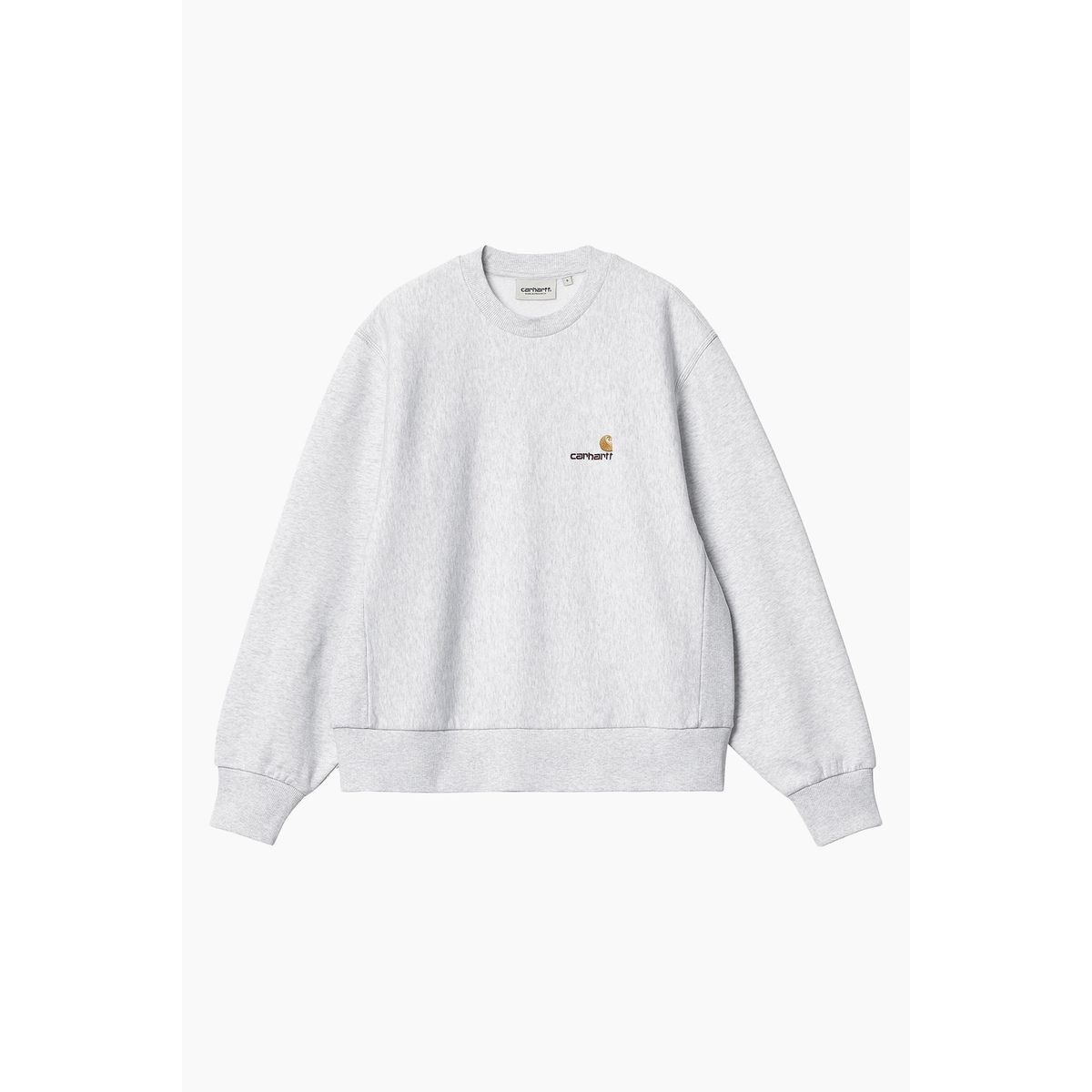 W' American Script Sweat - Ash Heather - Carhartt WIP - Grå M