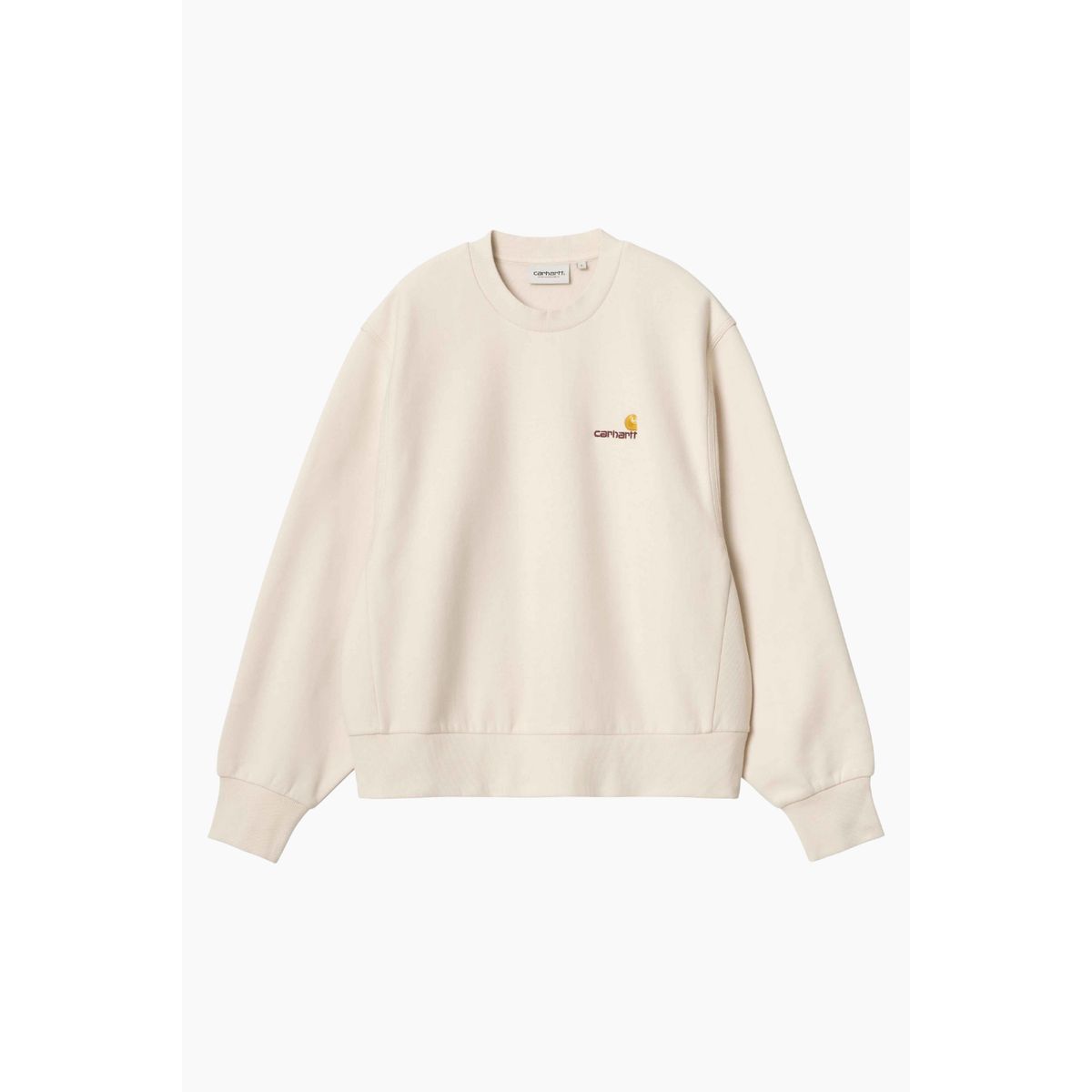 W' American Script Sweat - Moonbeam - Carhartt WIP - Creme M