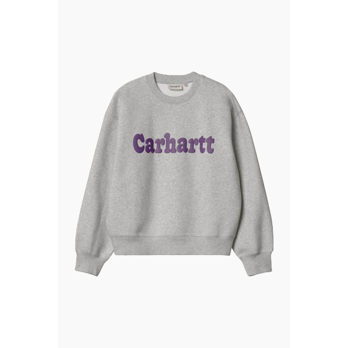 W' Bubbles Sweat - Grey Heather/Cassis - Carhartt WIP - Grå L