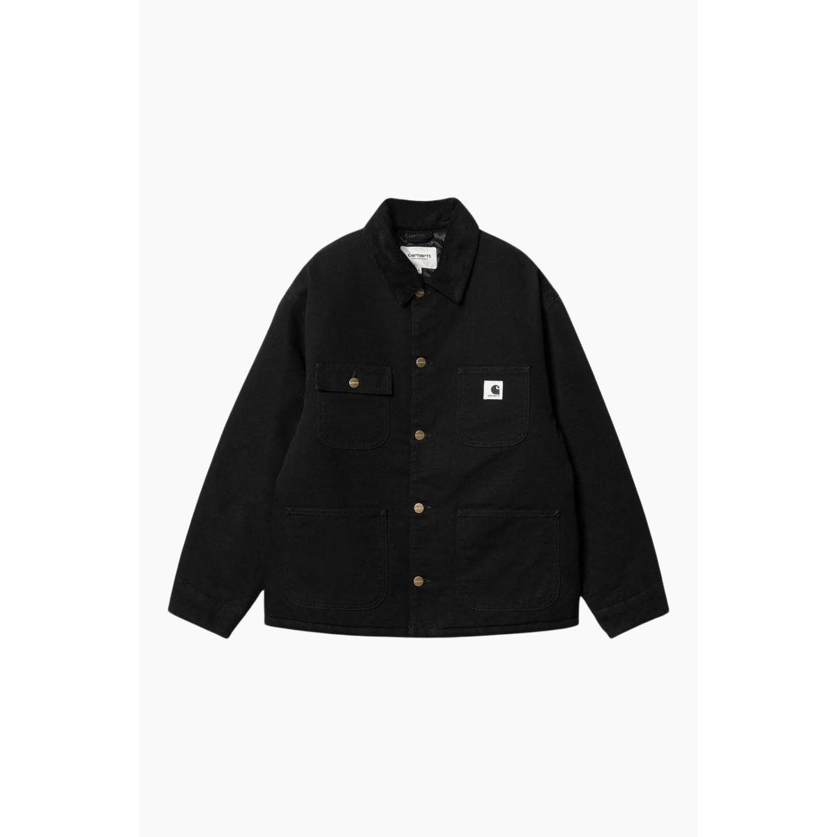 W' OG Michigan Coat - Black/ Black Rinsed - Carhartt WIP - Sort L