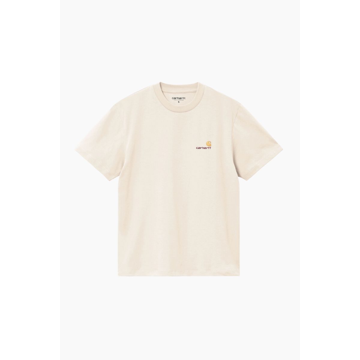 W' S/S American Script T-Shirt - Moonbeam - Carhartt WIP - Creme XS