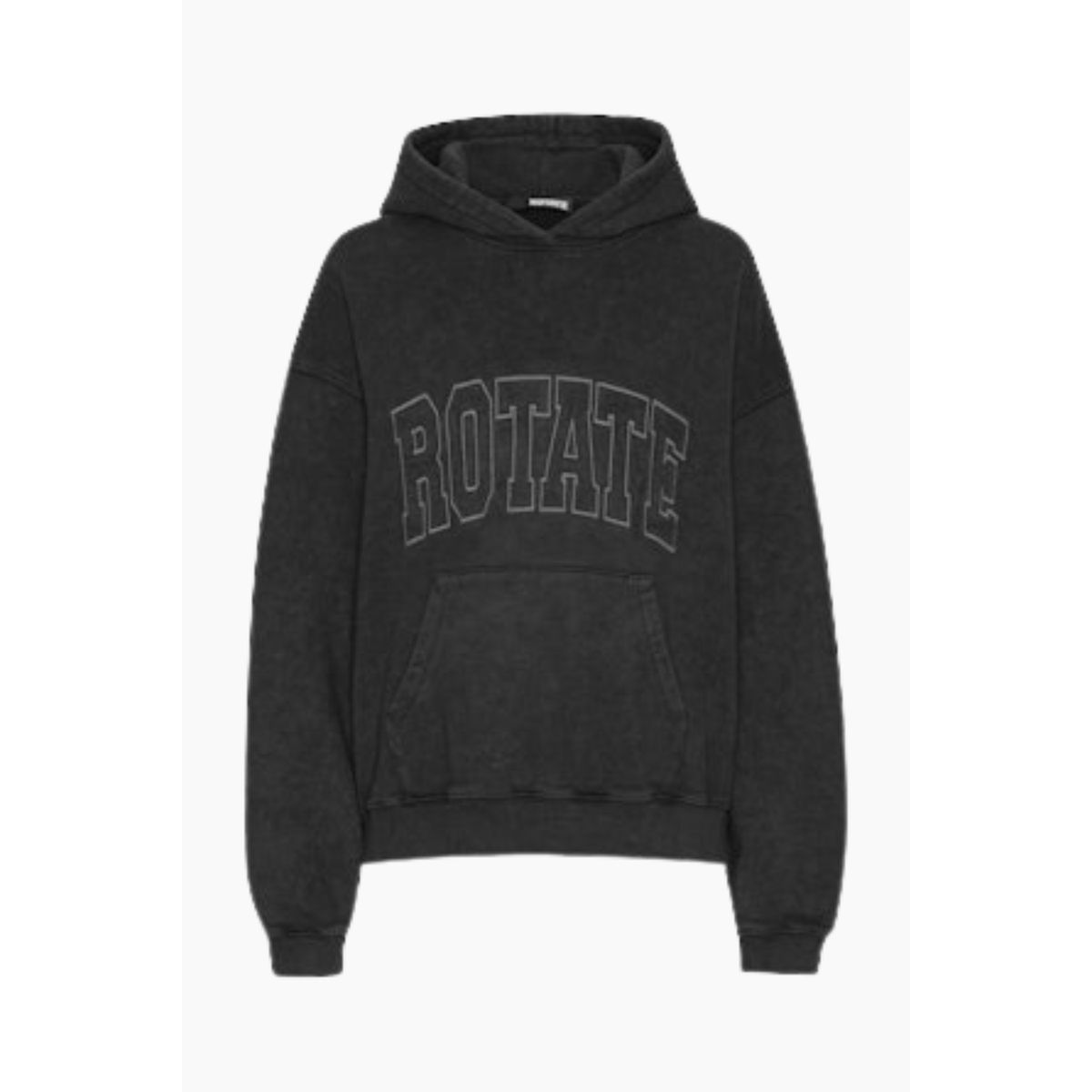 Washed Heavy Sweat Hoodie - Black - Rotate - Sort XXS