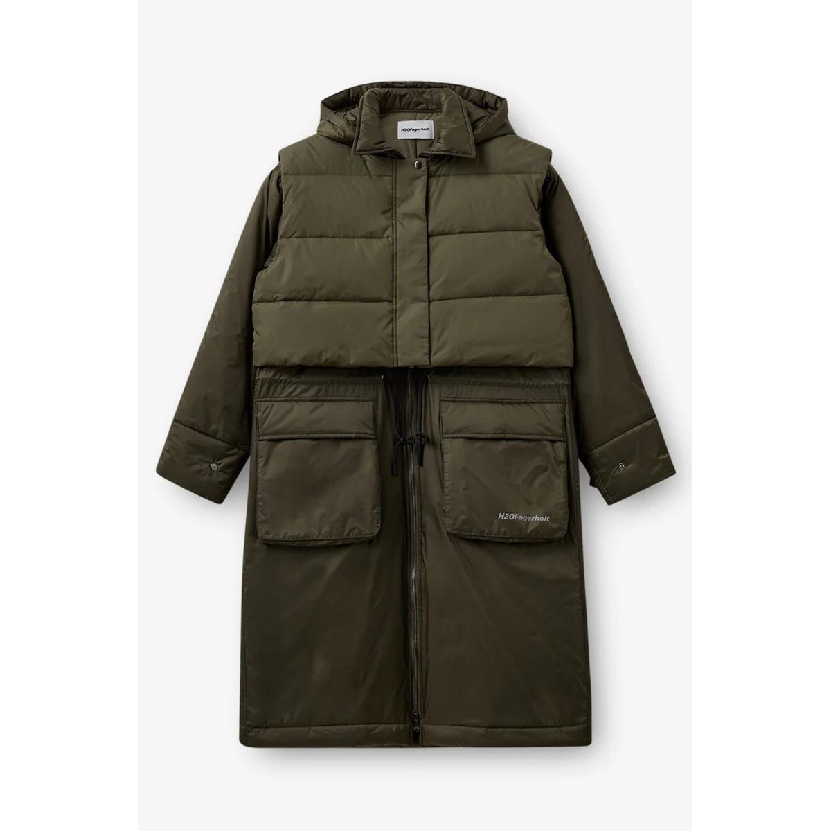 Warm Rain Jacket - Forest Green - H2O Fagerholt - Grøn M