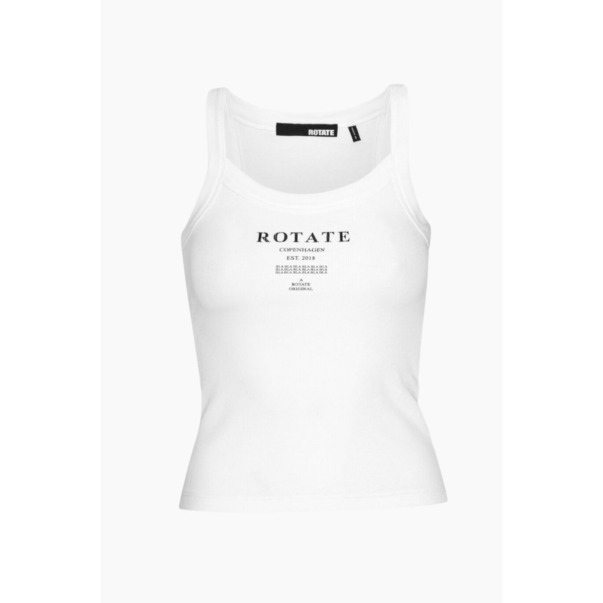 Ribbed Tank Top - Bright White - ROTATE - Hvid M