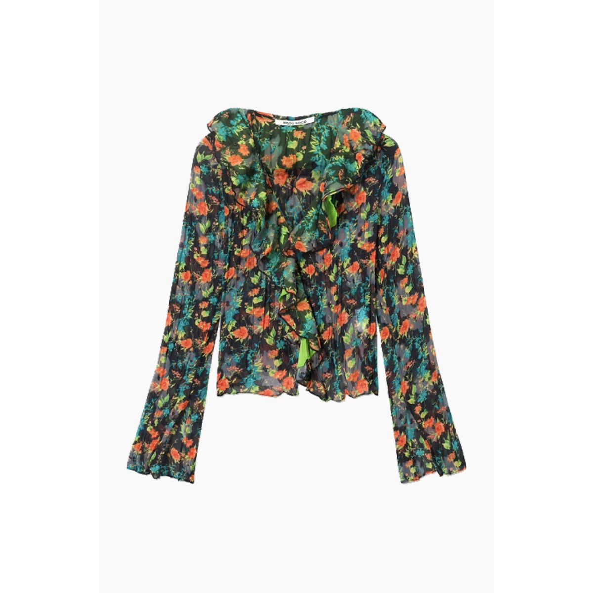 Hannah Chiffon Blouse - Black AOP - Wood Wood - Mønstret S