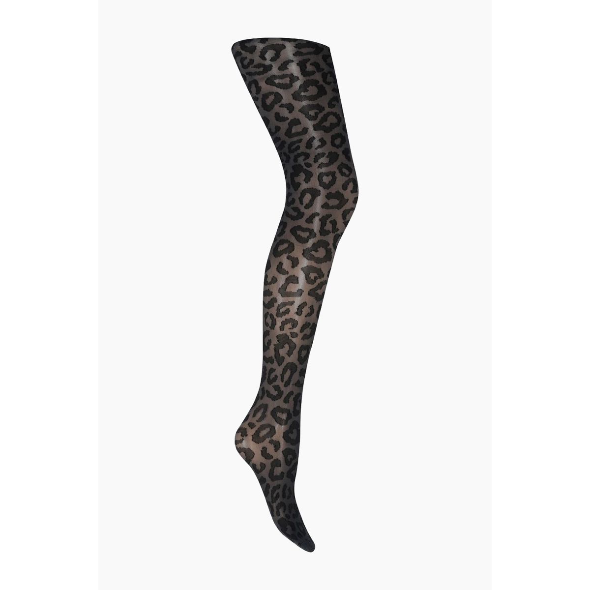 Leopard Pantyhose - Antracite - Sneaky Fox - Leopard One Size