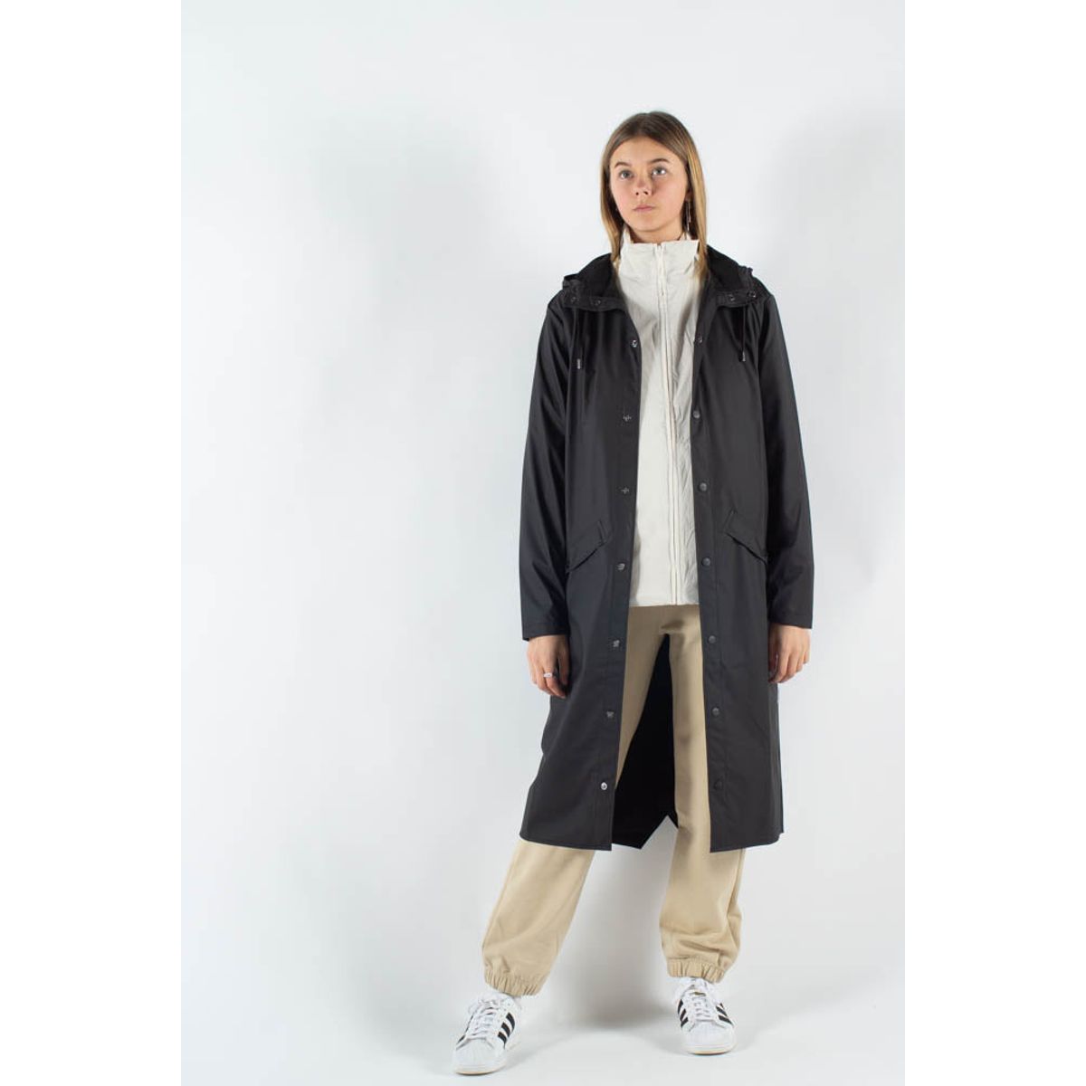 Longer Jacket - Black - Rains - Sort L