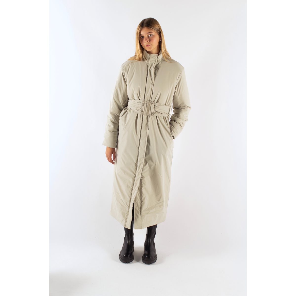 Padded Coat- Dusty Olive Grey - Han Kjøbenhavn - Grøn S