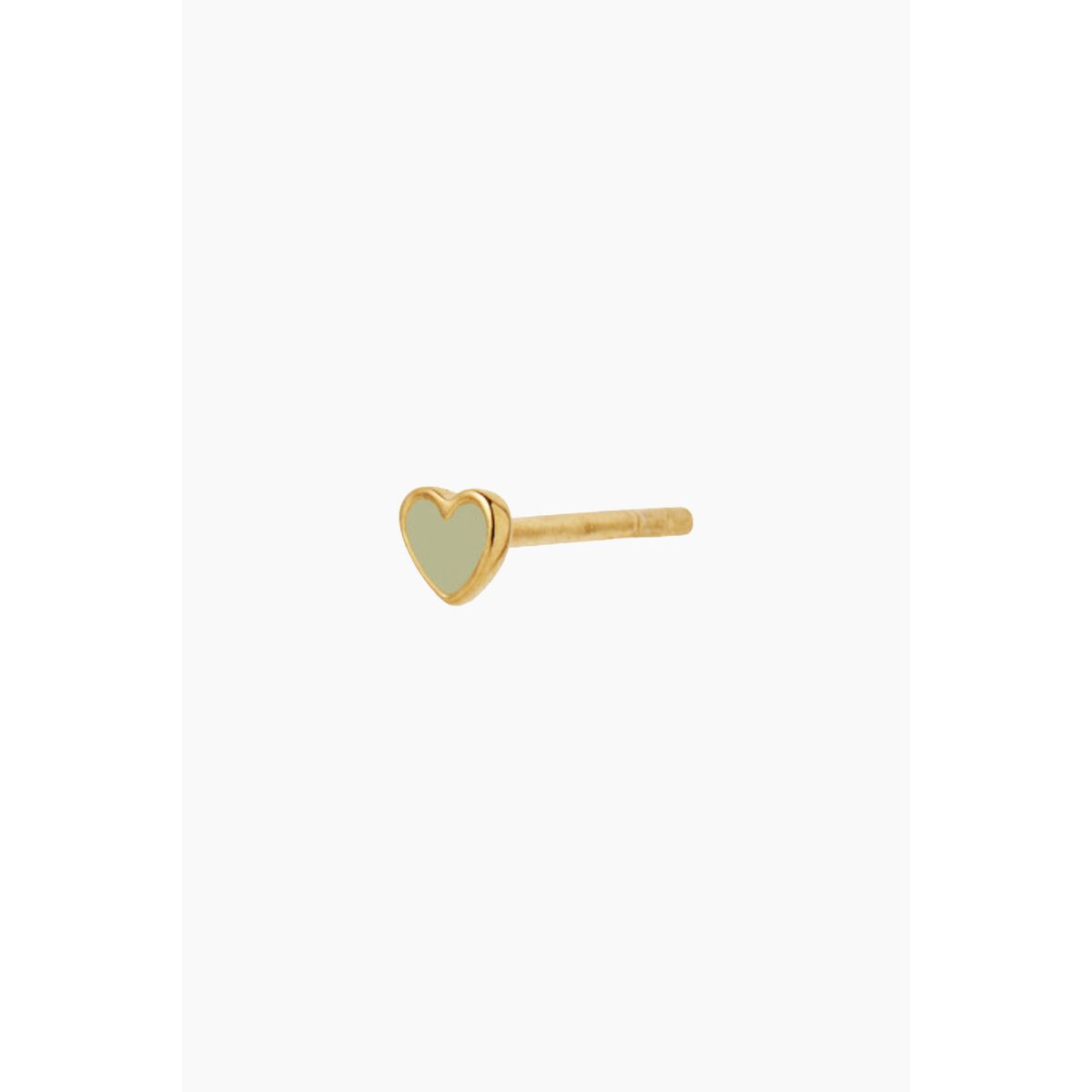 Petit Love Heart Olive Green Enamel - Gold - Stine A - Guld One Size