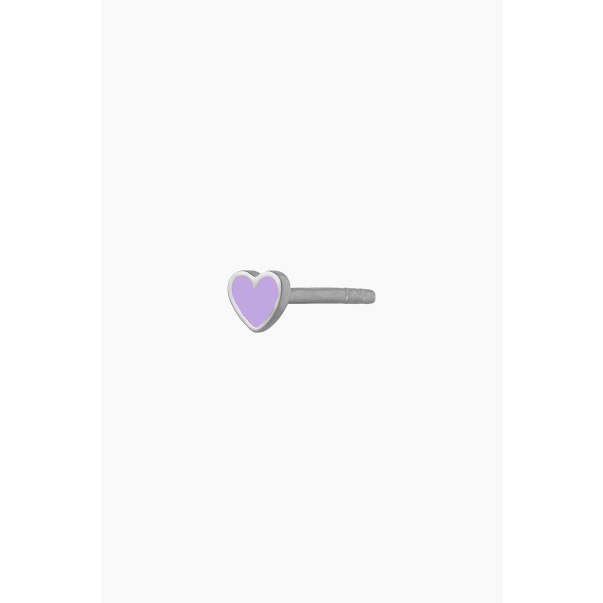 Petit Love Heart Purple Sorbet Enamel - Silver - Stine A - Sølv One Size