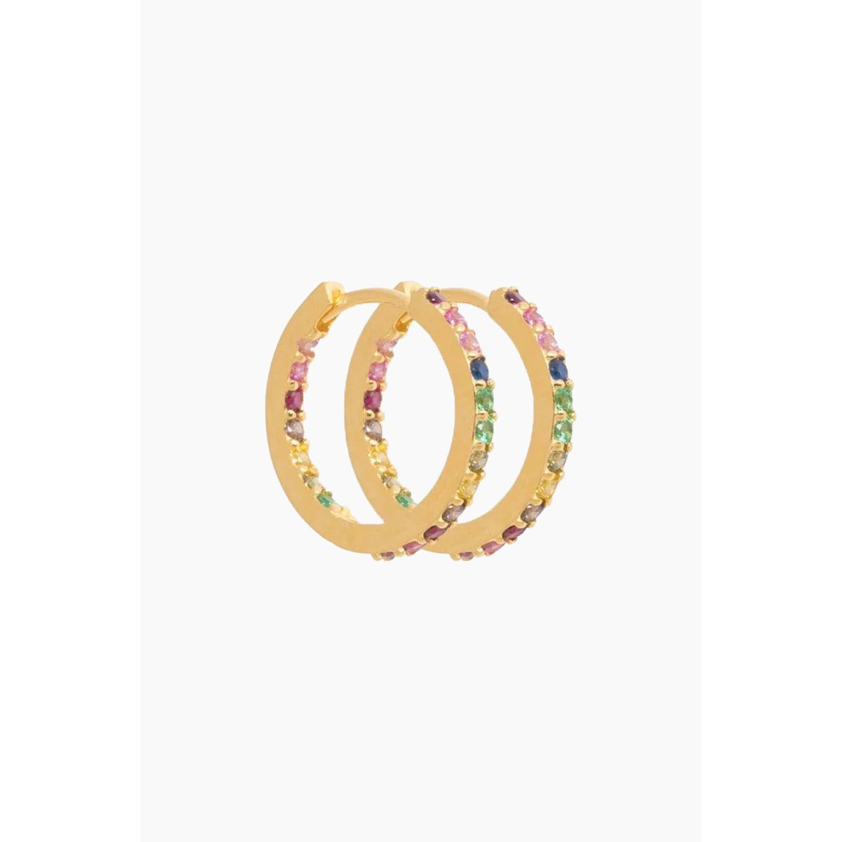 Rainy Medium Hoops - Multi - Pico - Guld One Size