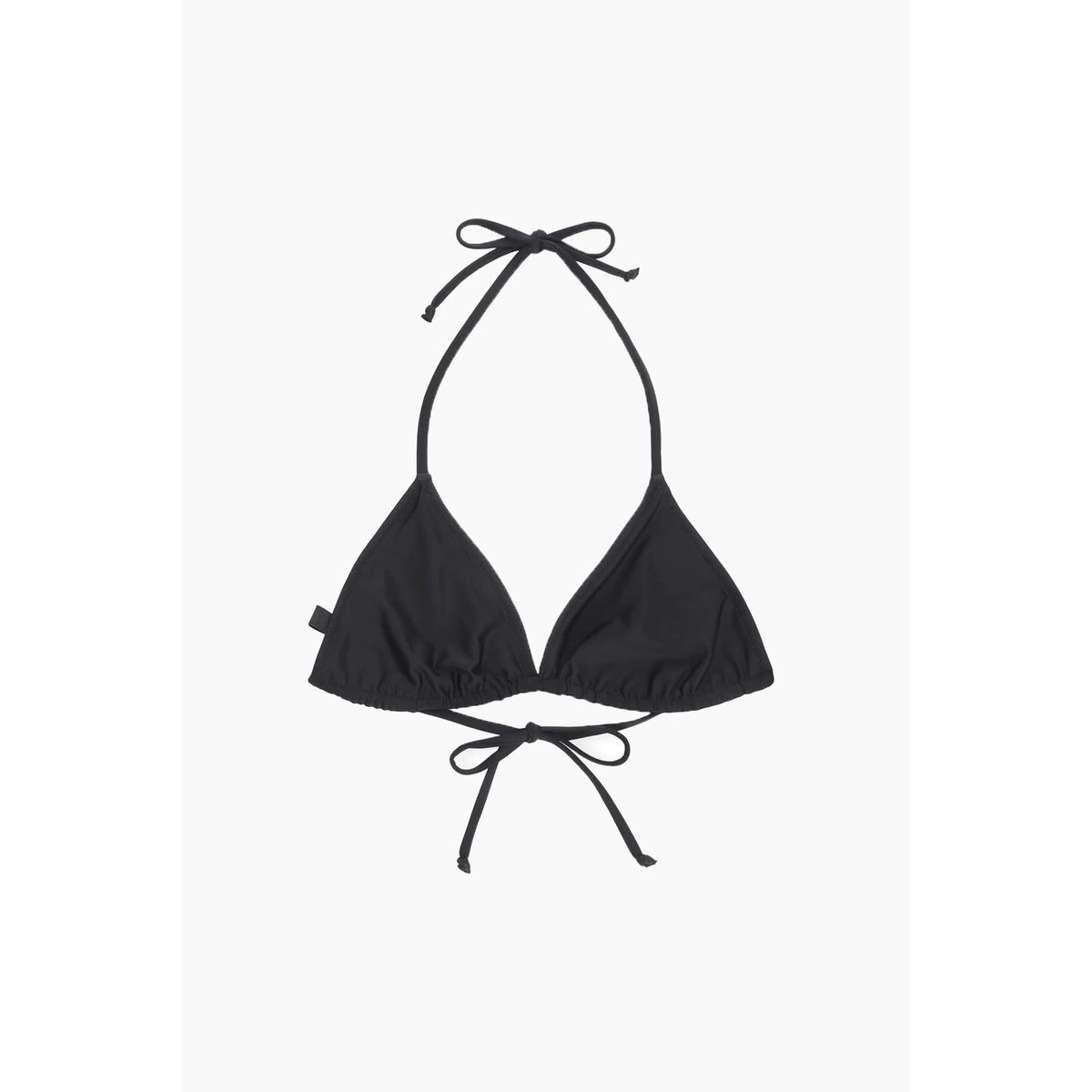 Recycled Core Solid String Bikini Top A4043 - Black - GANNI - Sort M