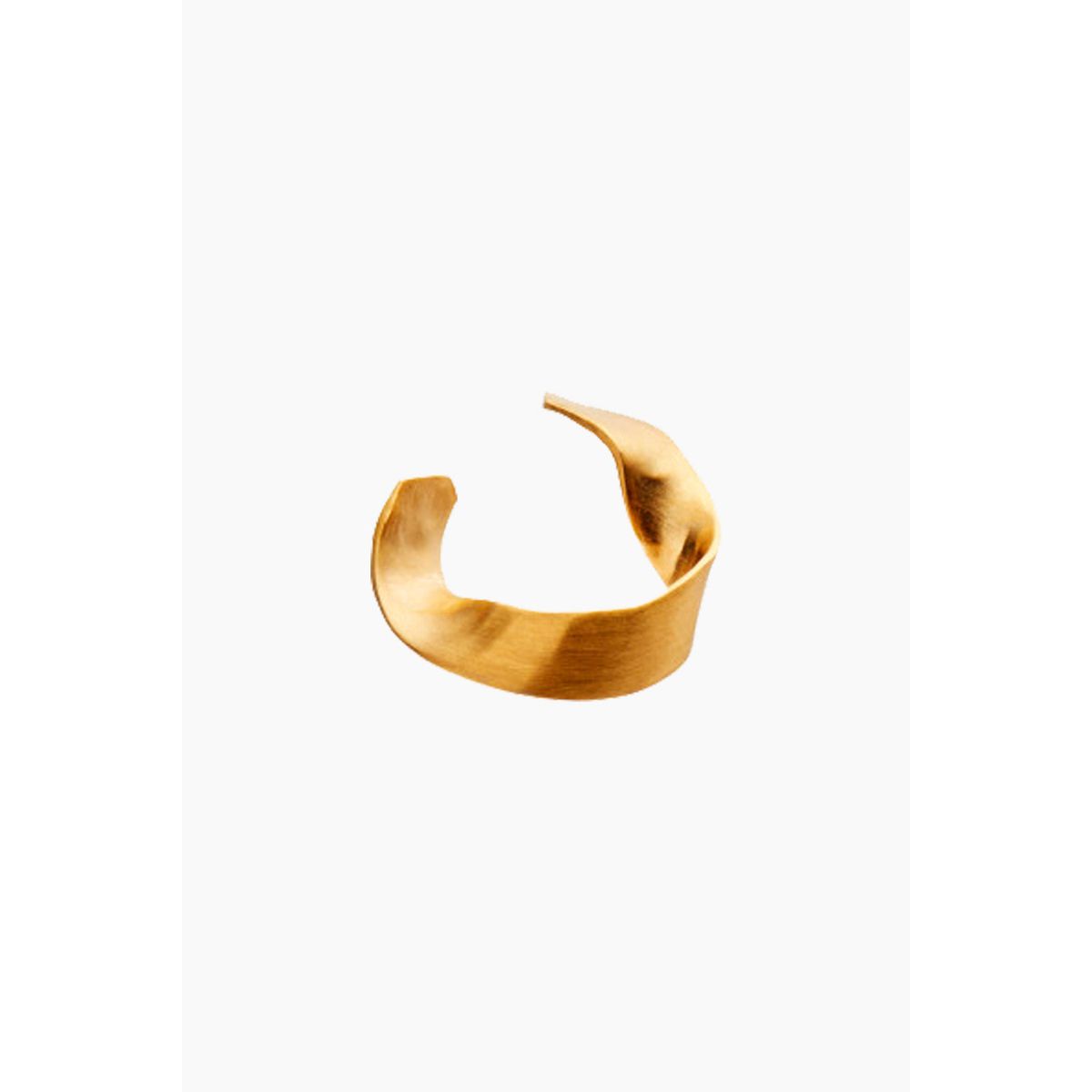 Twisted Hammered Ear Cuff - Gold - Stine A - Guld One Size