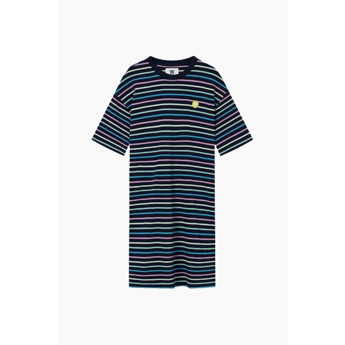 Ulla Stribe Dress - Navy Stripes - Wood Wood - Stribet M