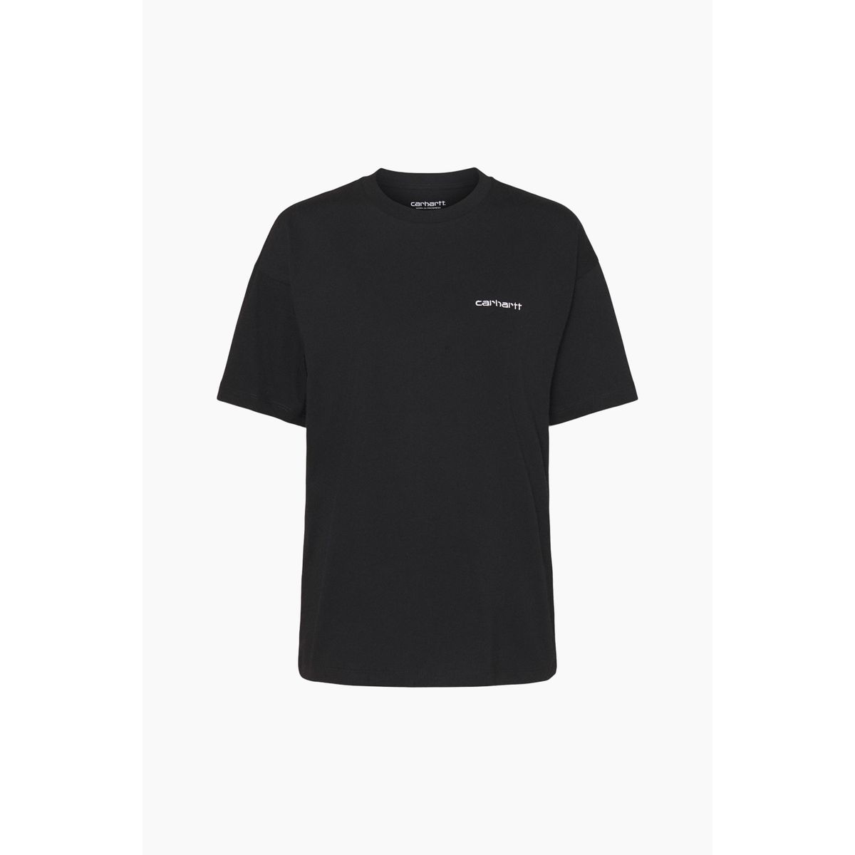 W' S/S Script Embroidery - Black - Carhartt WIP - Sort S