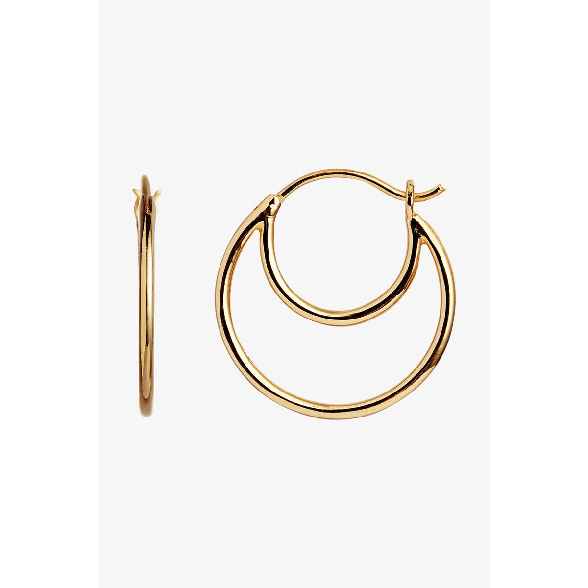 Double Creol Earring - Gold - Stine A - Guld One Size