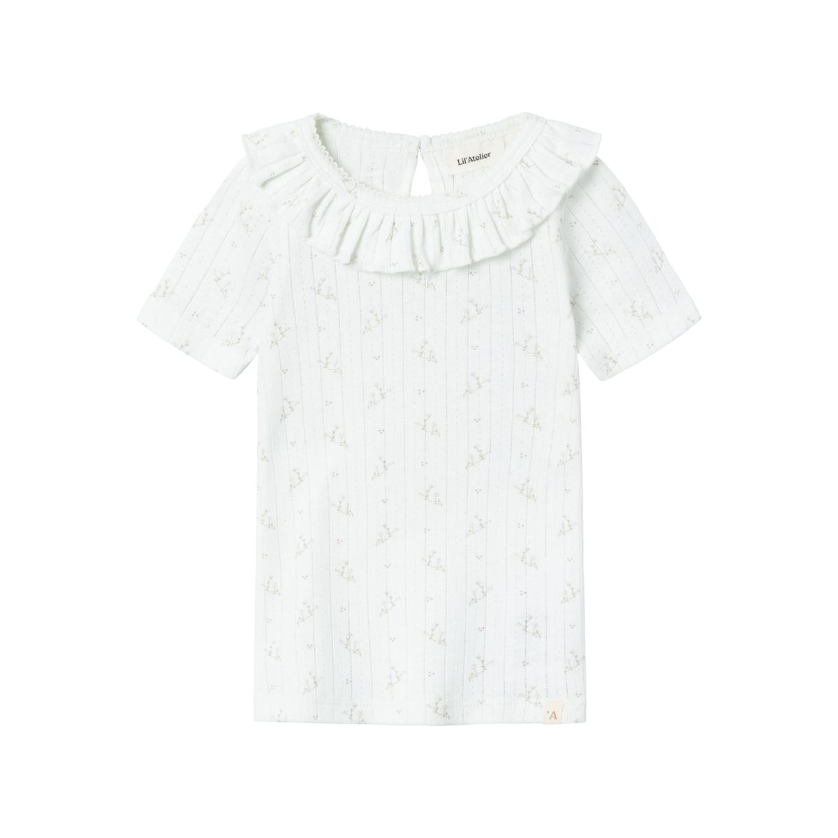 Lil Atelier Rachello Dia Slim Shirt - Coconut Milk - 92 cm