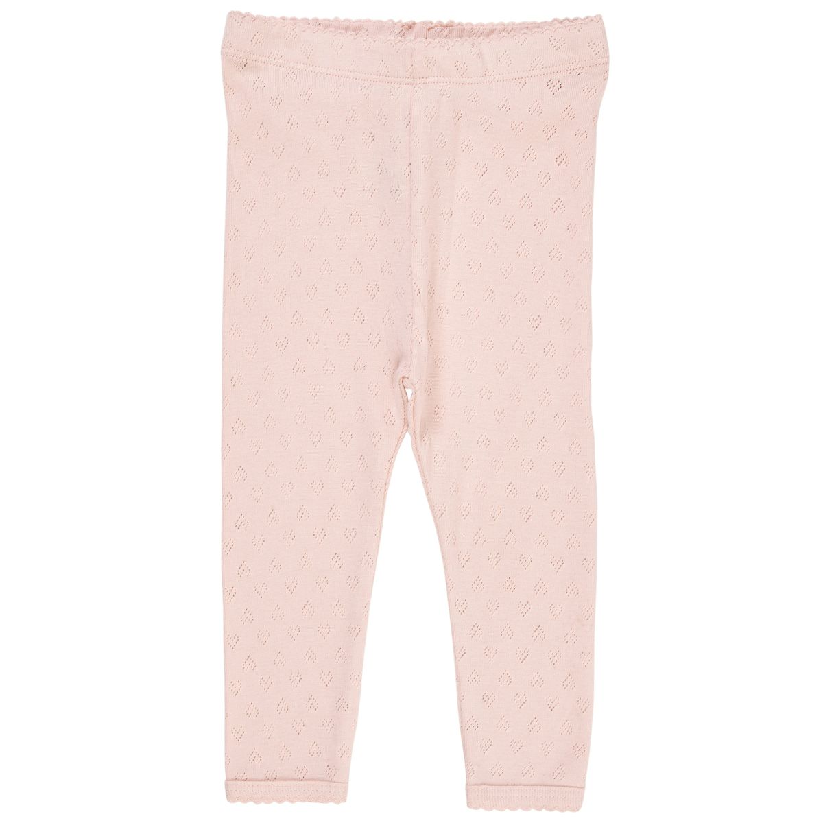 Copenhagen Colors Pointelle Heart Leggings - Dusty Rose - 50 cm