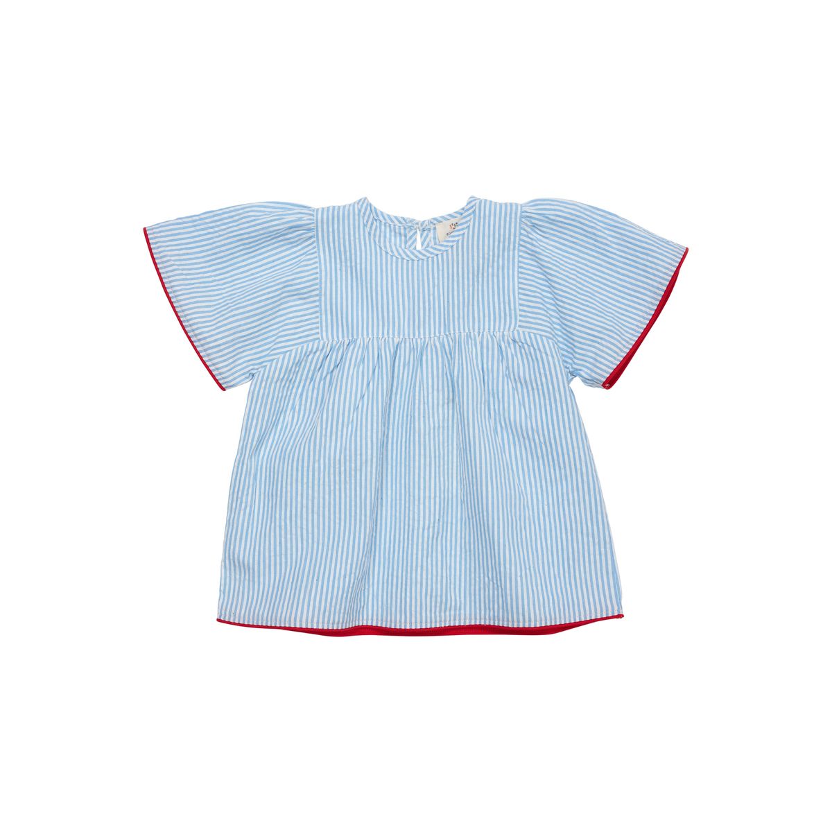 Copenhagen Colors Bluse - Sky blue/Cream stripe - 80 cm