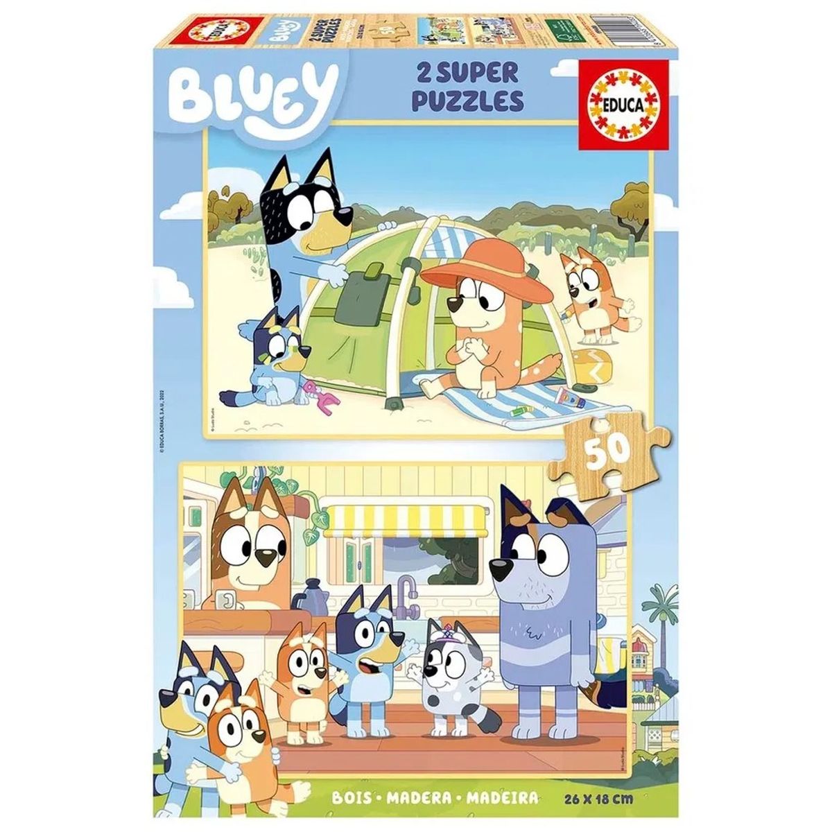 Educa Puslespil - Bluey 2 x 50