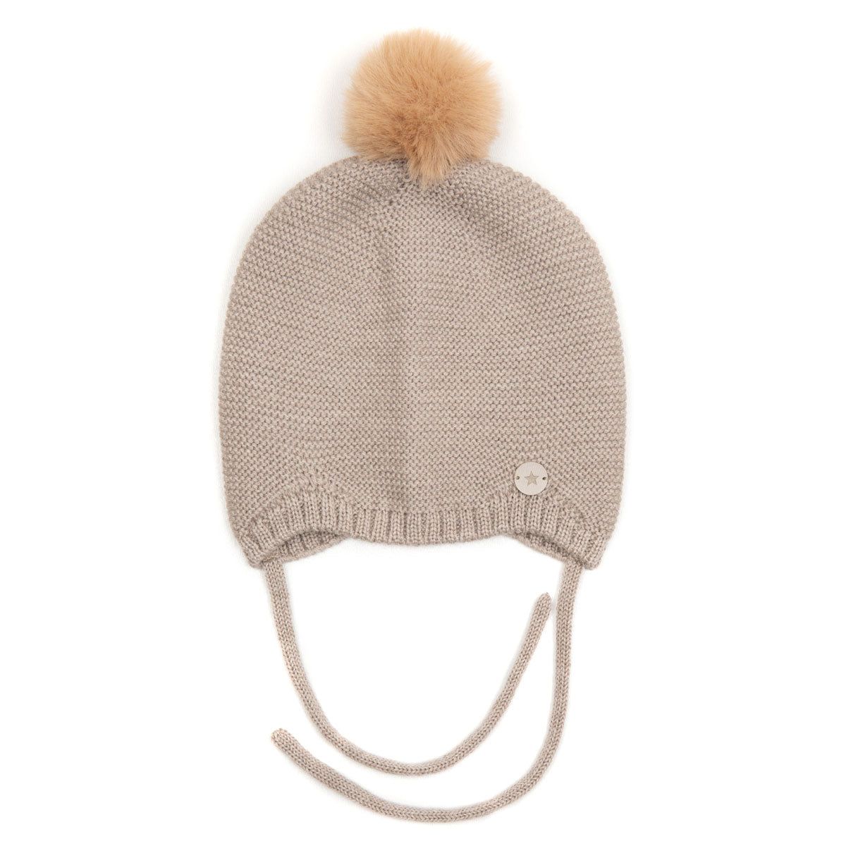 Huttelihut Bonnet Uld Hue - Camel - 0-3 mdr.