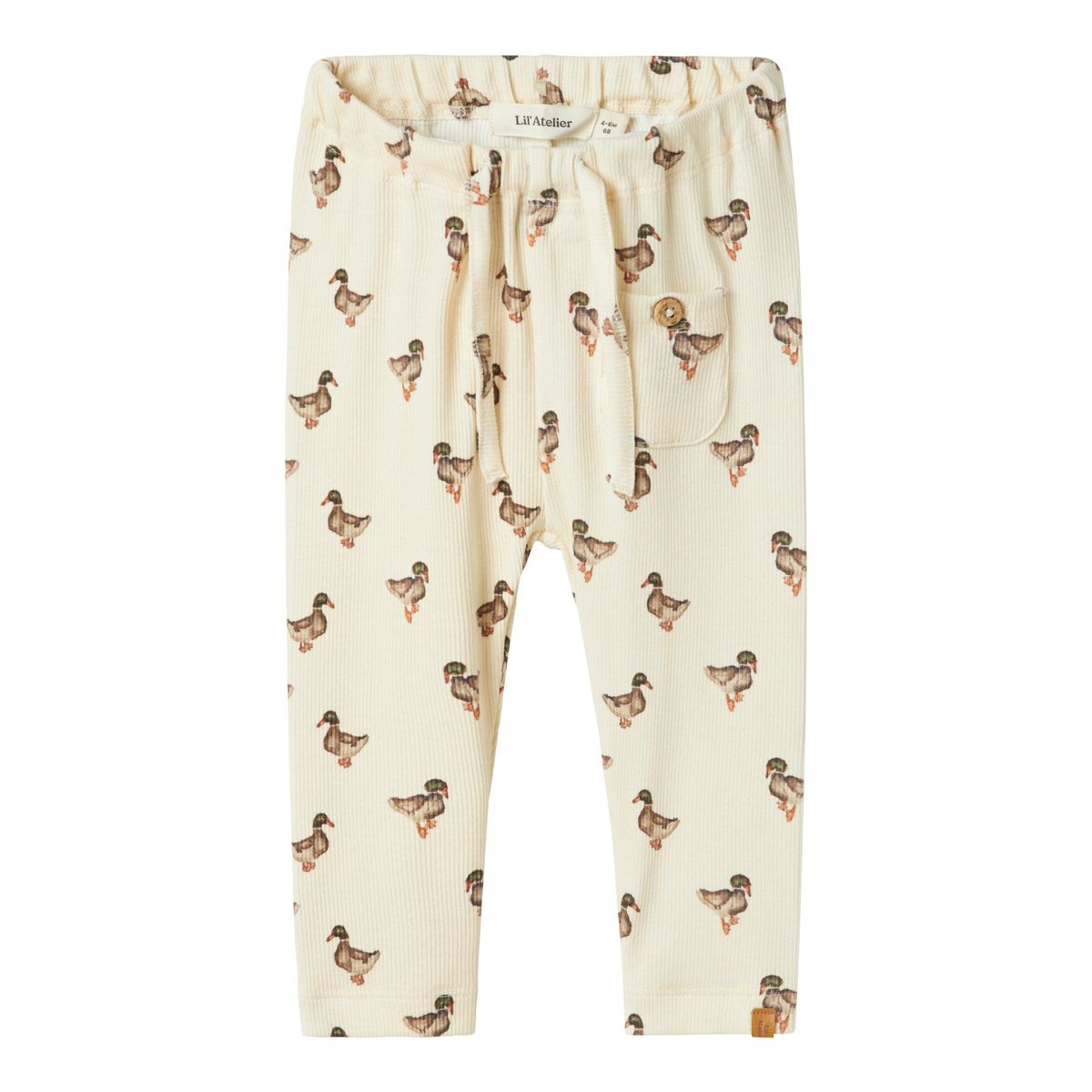 Lil Atelier Gavo Elf Loose Pants - Turtledove/Duck - 56 cm