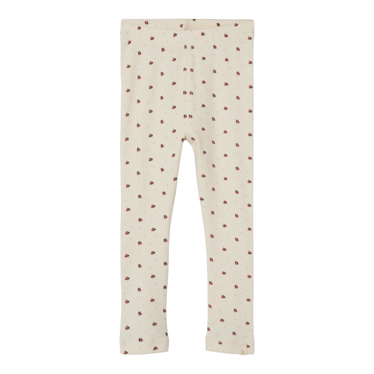 Lil Atelier Gago Kye Slim Leggings med Mariehøne - Whitecap Gray - 92 cm