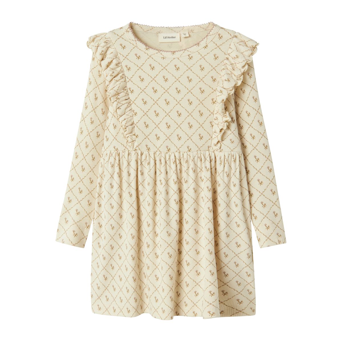 Lil Atelier Gago Kne Dress - Turtledove - 92 cm