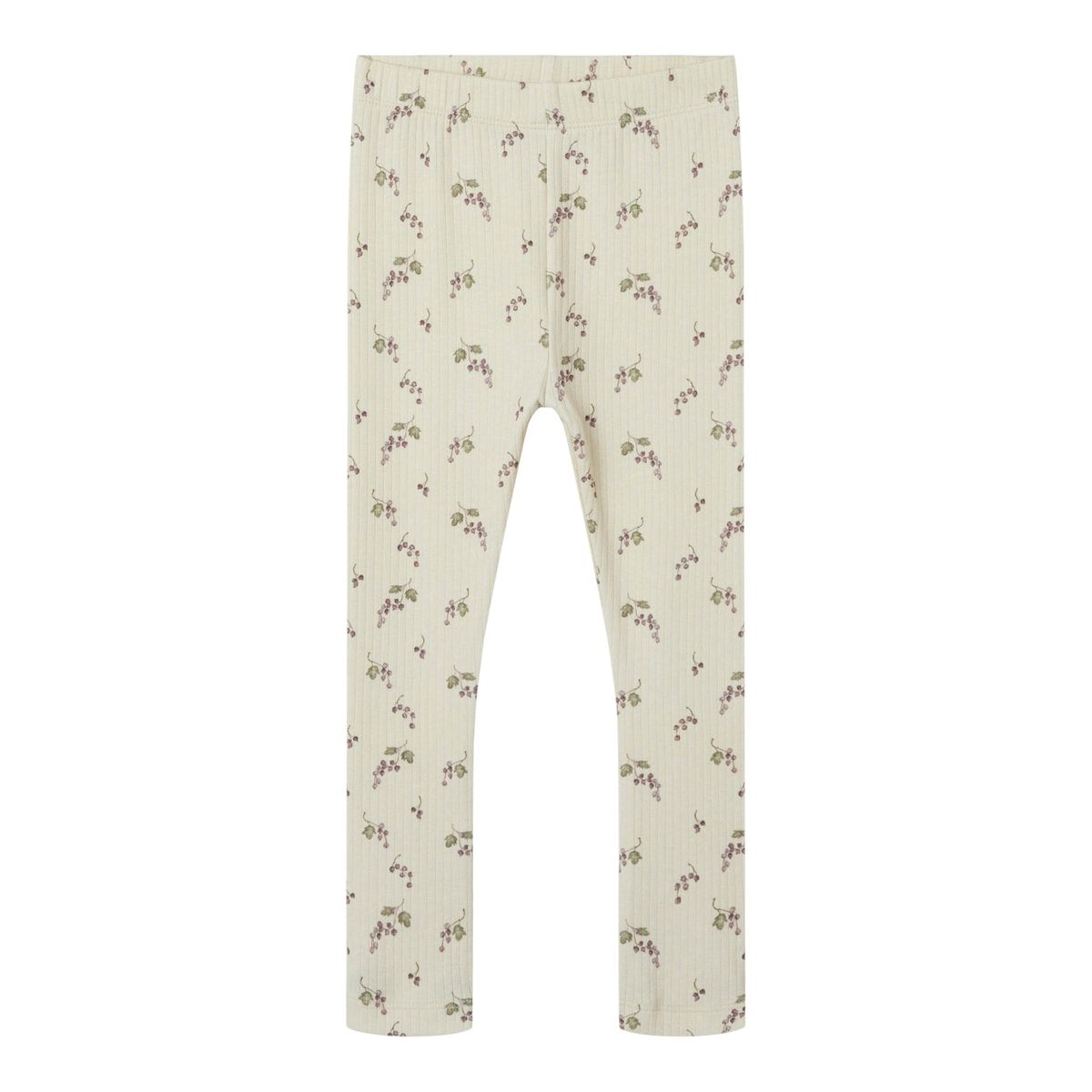 Lil Atelier Gio Bie Slim Leggings - Birch/Berries - 92 cm