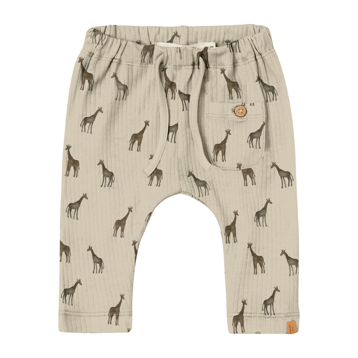 Lil Atelier Geo Loose Pant - Fog Giraffe - 56 cm