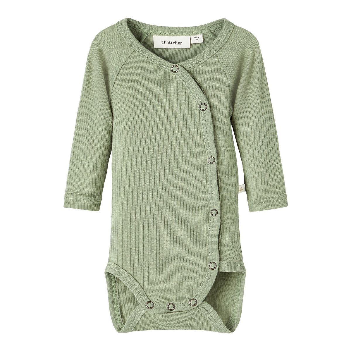 Lil Atelier Fable Wool Body - Oil Green Melange - 56cm