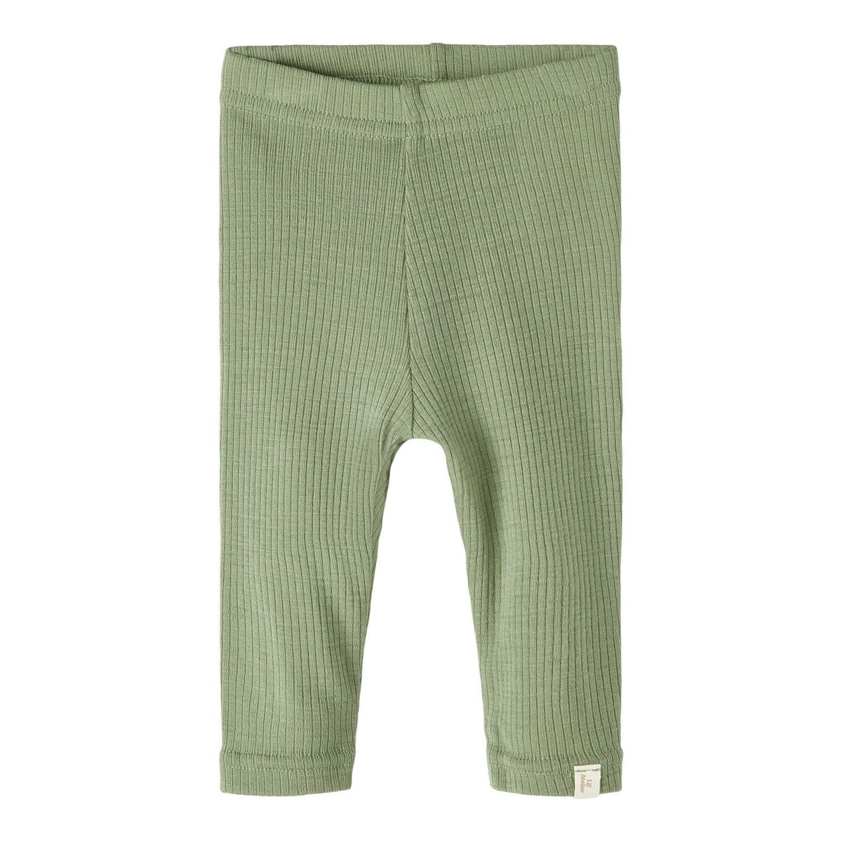 Lil Atelier Fable Wool Leggings - Oil Green Melange - 56cm