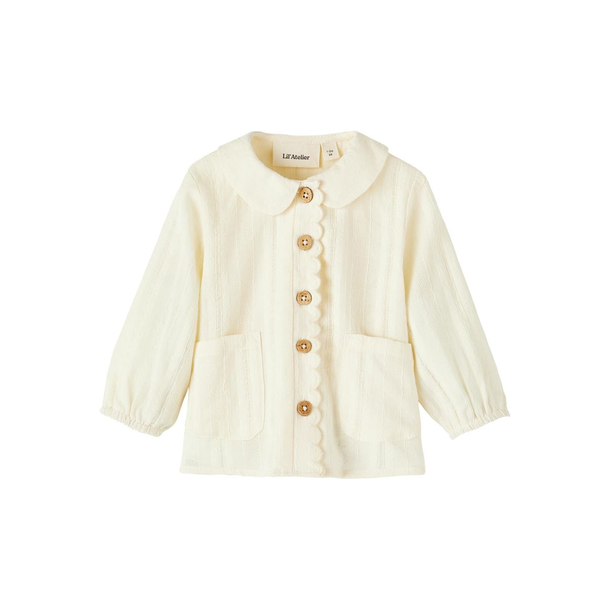 Lil Atelier Naja Loose Shirt Baby - Turtledove - 56 cm