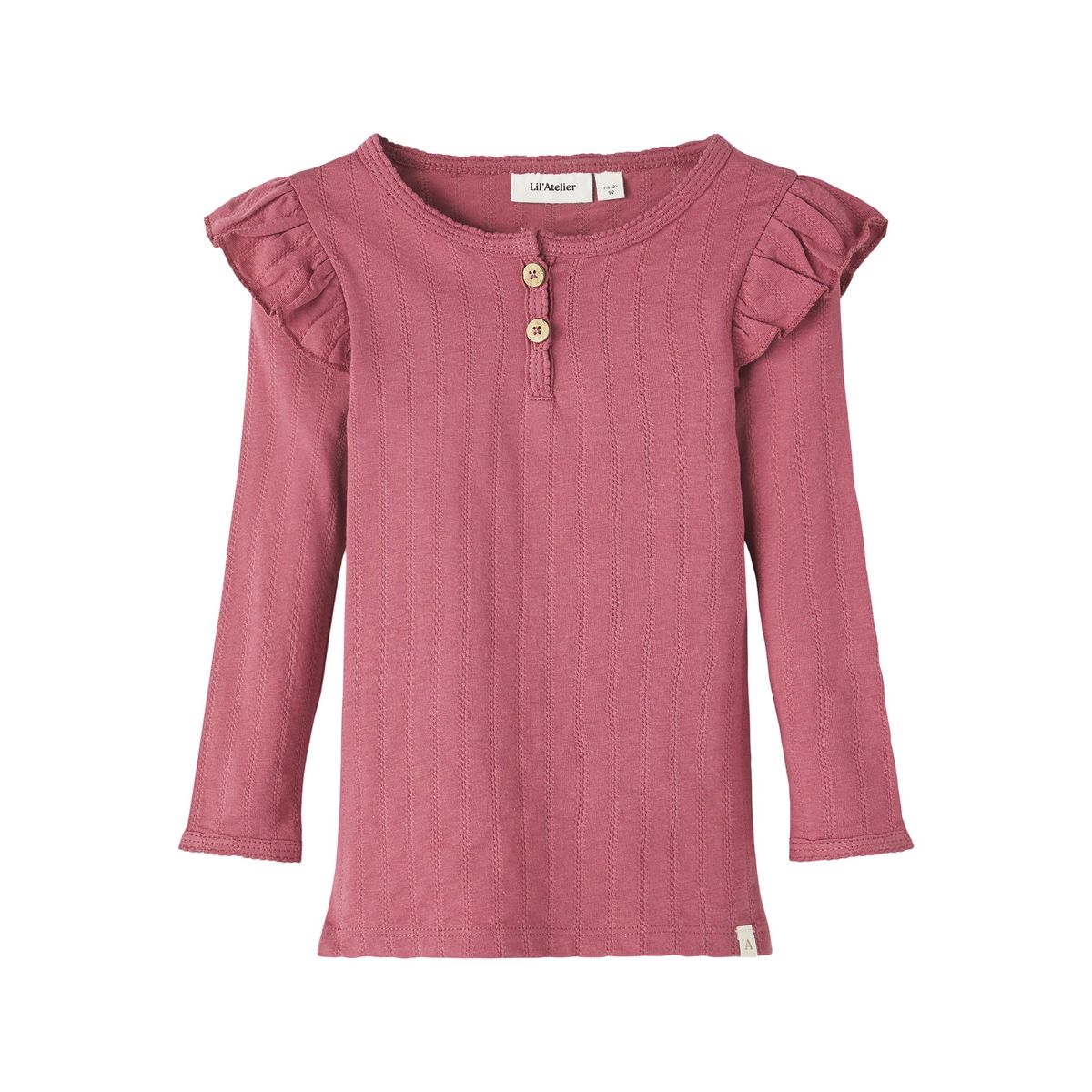 Lil Atelier Nala Slim Top - Dry Rose - 92 cm