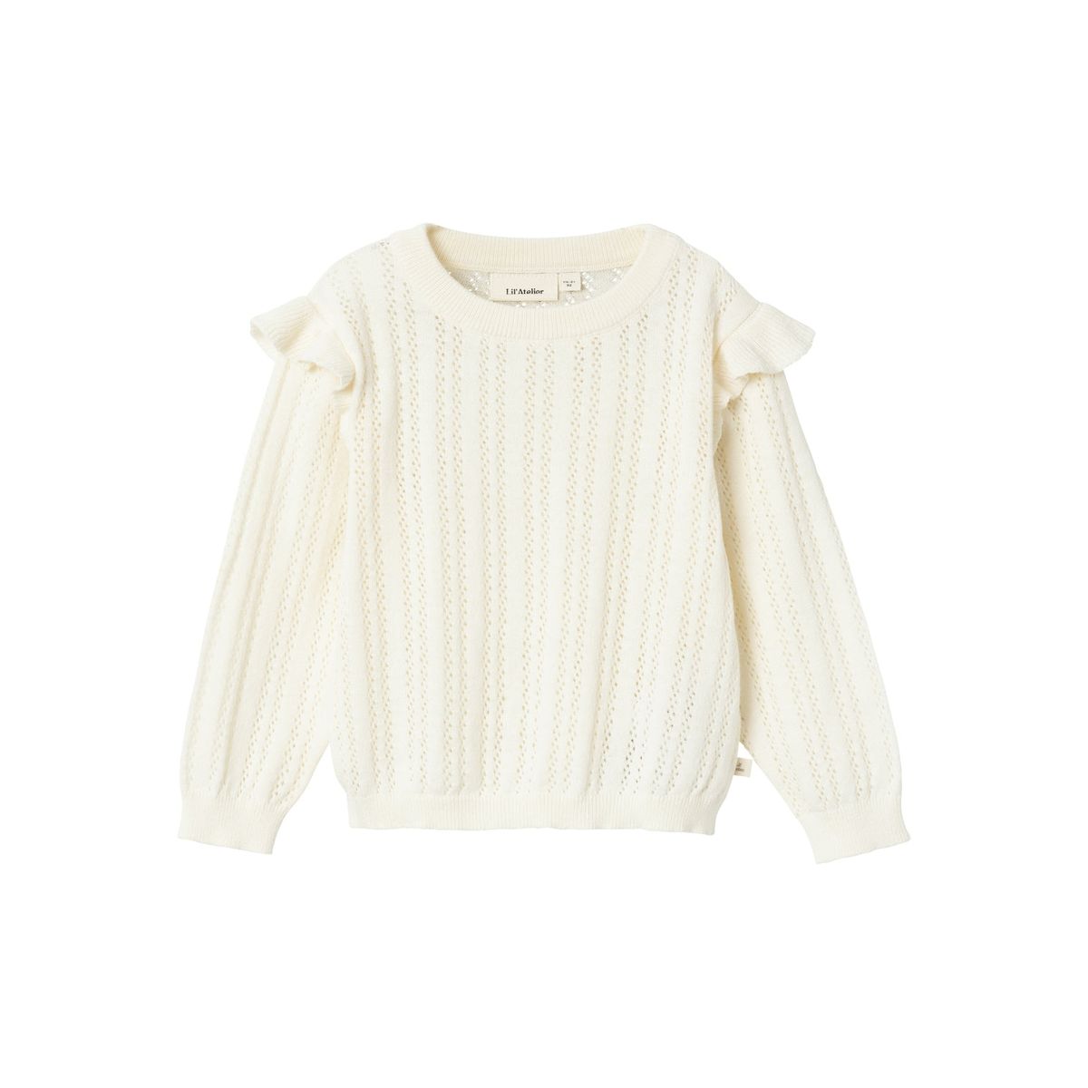 Lil Atelier Nina Kam Knit - Coconut Milk - 92 cm