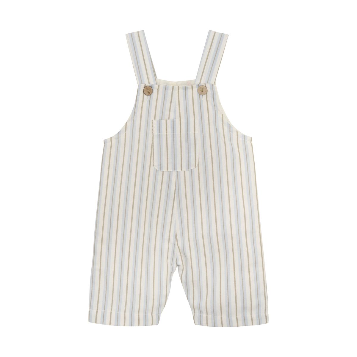 Huttelihut Woven Stripe Overalls - Silver Sage - 56 cm